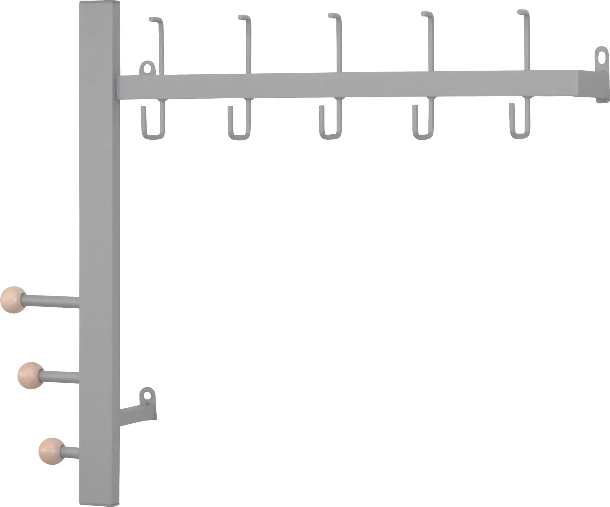 Garderobenleiste INOSIGN, grau (alufarben), B:64cm H:53cm T:15cm, Metall, Garderobenhalter, aus Metall, Breite 64 cm