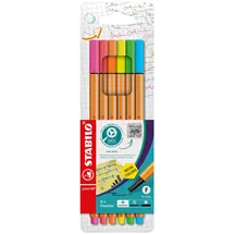 Stabilo point 88 NEON Fineliner farbsortiert 0,4 mm, 6 St.