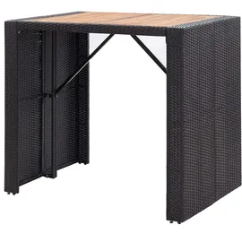 vidaXL Polyrattan Garten-Bar-Set 5-tlg. schwarz