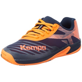 Kempa Wing 2.0 JUNIOR Handball Shoe, Marine/Fluo orange, 29 EU