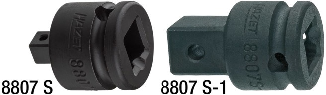 HAZET Reduzierstück 8807S Vierkant hohl 10 mm (3/8 Zoll) Vierkant massiv 6,3 mm (1/4 Zoll)