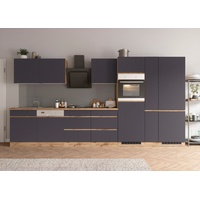 Held MÖBEL Küche Riesa, Stellbreite 390 cm, ohne E-Geräte, grau