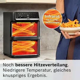 Bosch Serie 6 Heißluftfritteuse MAFD661B7 Schwarz 12 l