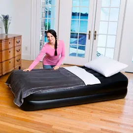 BESTWAY Velours-Single-Gästebett 97 x 191 cm - Schwarz