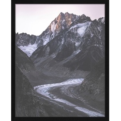 ANY IMAGE Digitaldruck »Mer de Glace in Chamonix«, Rahmen: Buchenholz, Schwarz