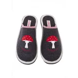 ADELHEID Glückspilz Filzpantoffeln, Farbe:Rabenschwarz, Größe:40/41 - Schwarz - 40-41