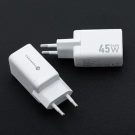 forcell Forcell, F-ENERGY Mini GaN III Ladegerät USB / USB-C PD QC 4.0 Ultra-Kompakt, Weiß - Weiß
