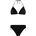 Triangel-Bikini Schwarz 36