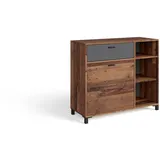 byLIVING JACKSON Sideboard) Breite 98, cm Old-Wood-Optik, anthrazit