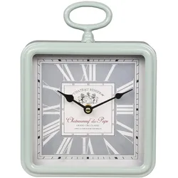 Chic Antique Retro Wanduhr, H26/L20/B5 cm, pastellgrün