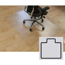 Bürostuhlunterlage für Hartböden - Polycarbonat, T-Form, 1500 x 1200 mm