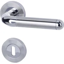 Alpertec BB-Rosettengarnitur Solid 4 Edelstahl Silber