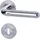 Alpertec BB-Rosettengarnitur Solid 4 Edelstahl Silber