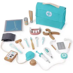 yozhiqu Spielzeug-Arztkoffer 18-teilige Arztbox für Kinder, Arztkostüme für Kinder mit Stetospok, (1-tlg), Arztspielzeug für Kinder, Zahnarztspielzeug, Rollenspielsets aus Holz