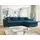 Mirjan24 Ecksofa Diana Cord mit Bettkasten und Schlaffunktion, Elegante Couch, Polsterecke Sofa (Farbe: Poso 5, Seite: Rechts) - Blau