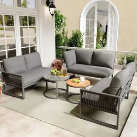 stilvora Gartenlounge-Set 5-tlg. Grau