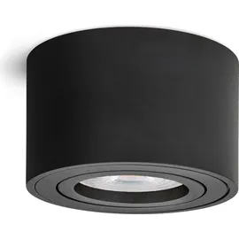 linovum SMOL LED Aufbauspot matt schwarz - flach & schwenkbar - Deckenspot inkl. wechselbarem LED Modul 5W neutralweiß 230V