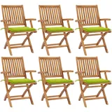 vidaXL Gartenstuhl 38 x 38 x 25,5 cm grün 6 St.