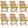 vidaXL Gartenstuhl 38 x 38 x 25,5 cm grün 6 St.