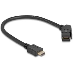Delock HDMI-Verlängerungskabel - HDMI weiblich Winkel, für Montage an der Wand g