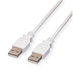 VALUE USB 2.0 Kabel USB-Kabel, USB 2.0 Typ A Männlich (Stecker), USB 2.0 Typ A Männlich (Stecker) (180.0 cm), Typ A-A weiß