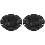 Monacor DT-284 Dome-Tweeter-Paar, Top-Class Hochtöner mit hohen Pegelreserven und tiefer Ankopplung, Auto Speaker in kompakter Abmessungen und rundem Design, 60 W, 4 Ohm, in Schwarz