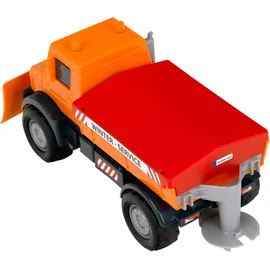 Theo Klein 3801 Mercedes-Benz Unimog Winterdienstfahrzeug Für Innen- und Außenbereich Maßstab 1:24 offizielles Lizenz-Produkt Spielzeug für Kinder ab 3 Jahren