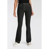 Arizona Bootcut-Jeans ARIZONA, Damen, Gr. 18, K + L Gr, schwarz, Denim/Jeans, Obermaterial: 98% Baumwolle, 2% Elasthan, Basic, comfort fit lang, Jeans, hohe Leibhöhe