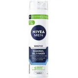 NIVEA MEN Sensitive für Männer (200 ml), Rasier Gel mit Kamille, Hamamelis und Vitamin E für eine sanfte Rasur, schützende Formel gegen Hautirritationen