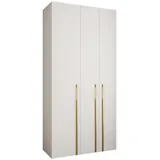 abiks möbel Drehtürenschrank COMO 120 x 245,5 x 50 cm Weiß/Gold