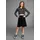 KangaROOS Jerseykleid Kleid mit Glitzergürtel Schwarz/Silber 164/170