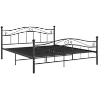 VidaXL Bett Schwarz Metall 160x200 cm