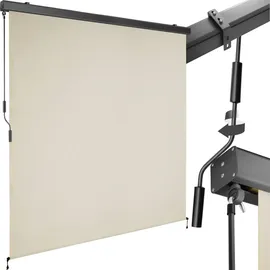 Tectake Senkrechtmarkise 15 x 12 cm Beige Aluminium