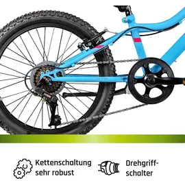 Galano GA20 20" RH 26 cm blau/pink 7-Gang V-Brakes