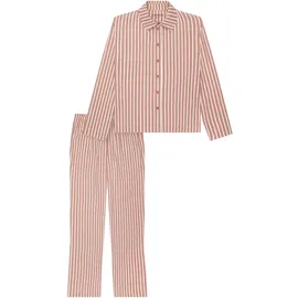 SCHIESSER Pyjama gestreift rot/weiß M