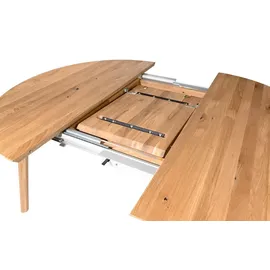 G+K Esstisch mit Auszug Albany 120/165 cm Holz Braun Wildeiche