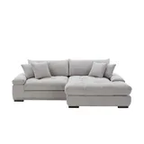 bobb Ecksofa mit trendigem Cordbezug Hella ¦ grün ¦ Maße (cm): B: 303 H: 96 T: 203