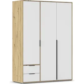 Rauch Drehtürenschrank NAGATA 140 x 194 x 53 cm Braun/Weiß
