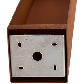 LUCANDE Außenleuchte Metall 80 cm 1-flammig spritzwassergeschützt braun