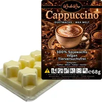 WonderWax Duftwachs Wax Melts für Duftlampe, 6 Sterne Duftmelt Wachsmelt Sojawachs Duftwachs Würfel für Raumdüfte, Wachs Duftöl Winter Indoor Schmelzen für Aromalampe Cappuccino