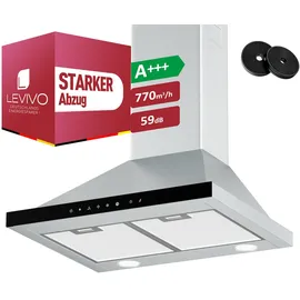 Levivo Wandhaube 60 cm Silber