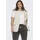ONLY CARMAKOMA Kurzarmshirt CARMOSTER S/S FOLD UP TOP JRS NOOS Materialmix, regular fit weiß L (50/52)