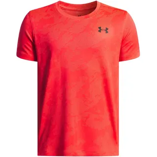 Under Armour Tech Vent Jacquard Kurzarm-t-shirt - Red / Black - 10-12 Jahre