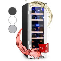 Vinovilla 17 Built-In Duo Zweizonen-Weinkühlschrank 53l 17 Fl. 3-Farben Glastür