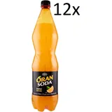 12x Oransoda Italienische Orangensaft Orange Getränk Einweg PET 1Lt