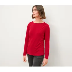 Tchibo - Blusenshirt mit Raffung - Damen - Gr. M - rot