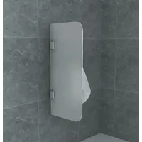 Aloni Glas Trennwand Urinal Schamwand Milchglas 900x400 8mm