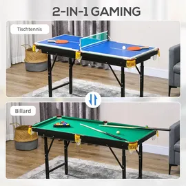 sportnow Multigame Spieletisch mit Tischtennis Billardtisch