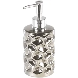 Beliani Badaccessoires Set Keramik Silber