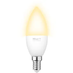 Trust E14 LED CCT WI-FI Smarte WiFi LED-Kerze, Lichtstimmung weiß, Fassung E14, von Ihrem Smartphone/Tablet zu steuern